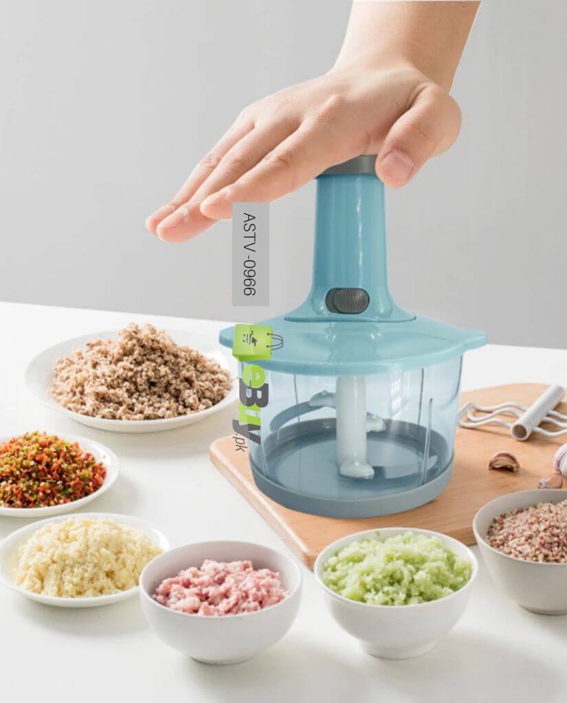 Hand Push Chopper Machine Food Processor Vegetable Chopper 1500ml